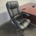 Black Leather Executive Boardroom Conference Task Chair B-Grade